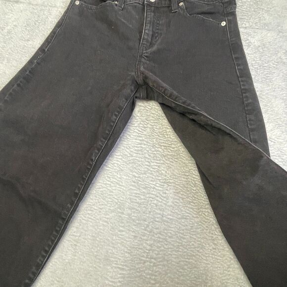 Banana Republic Womens Size 27 Mid Rise Barrel Ankle Jeans Washed Black Western - Picture 8 of 13